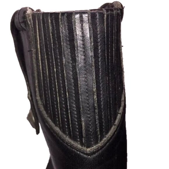 Harley Davidson Ladies Black Leather Motorcycle Riding Boots Size 8M USA Made - Picture 8 of 16